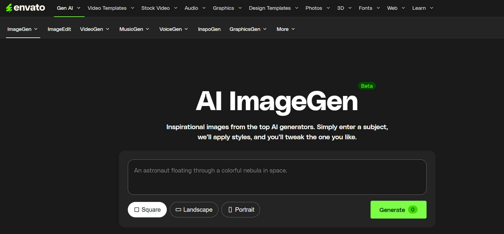 Envato AI ImageGen